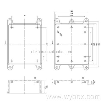 IP65 protection level ABS waterproof wall mounting junction box outdoor electronics enclosure explosion proof junction box water